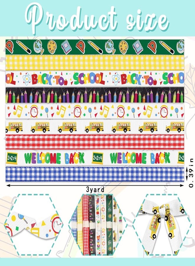 Hying Ribbon for Gift Wrapping - Back to School Grosgrain Ribbon, Kindergarten Decoration DIY Party Decor, 4/5 x 3/8" X 20 Yards - Image 2